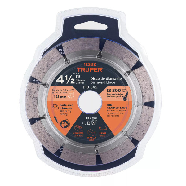 ‣ Disco de diamante 4-1/2" segmentado... | Truper