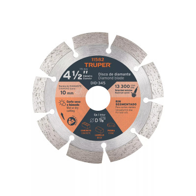 ‣ Disco de diamante 4-1/2" segmentado... | Truper