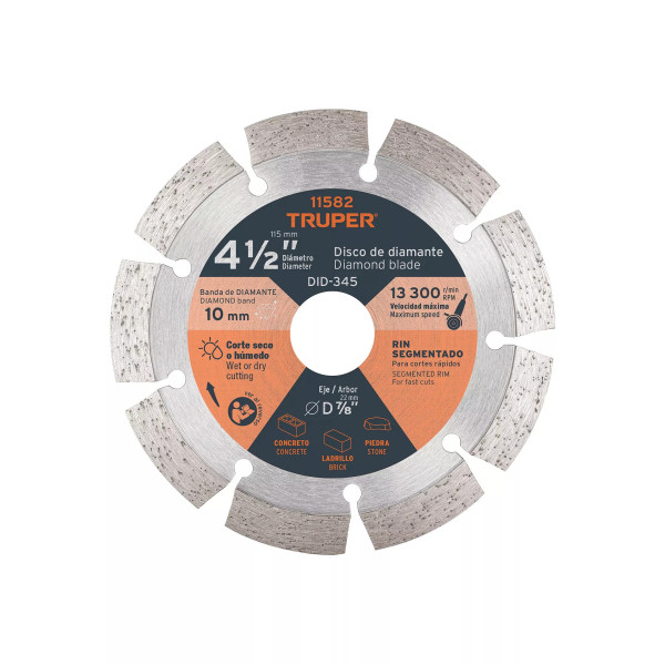 ‣ Disco de diamante 4-1/2" segmentado... | Truper