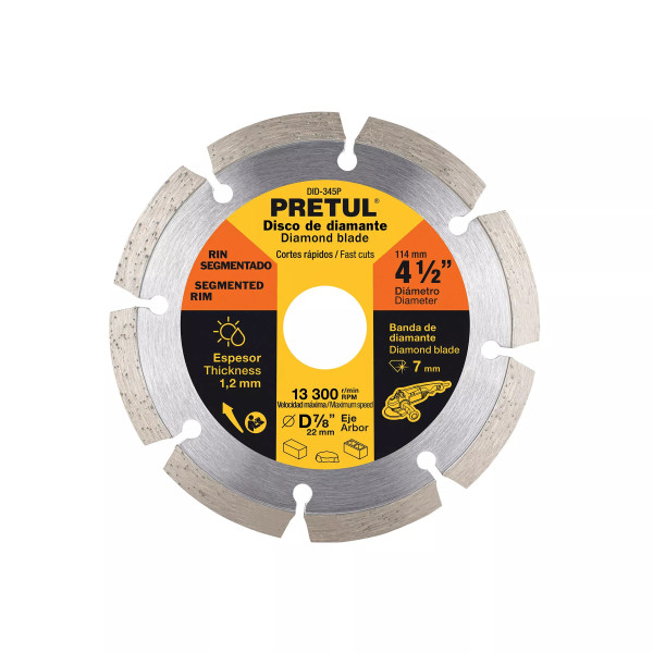 ‣ Disco de diamante 4-1/2" segmentado... | Pretul