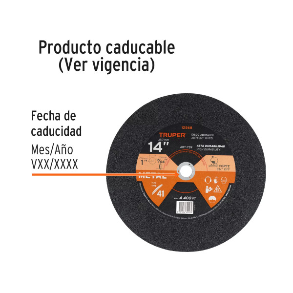 ‣ Disco 14" para corte de metal... | Truper