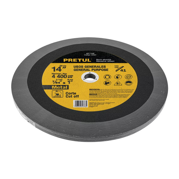 ‣ Disco Tipo 41 de 14" para metal... | Pretul