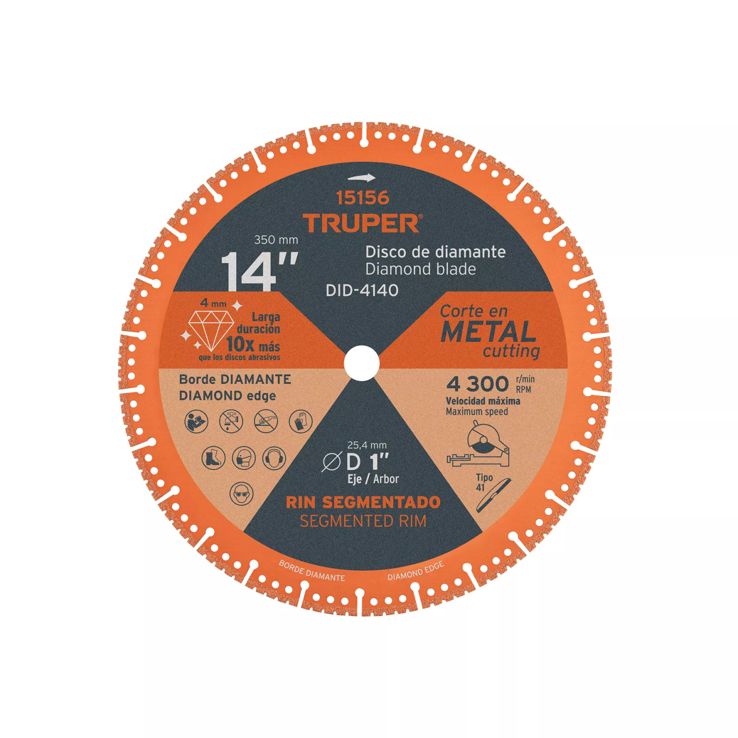 Disco De Diamante 14 Corte Metal Truper Disco de diamante 14 corte metal truper