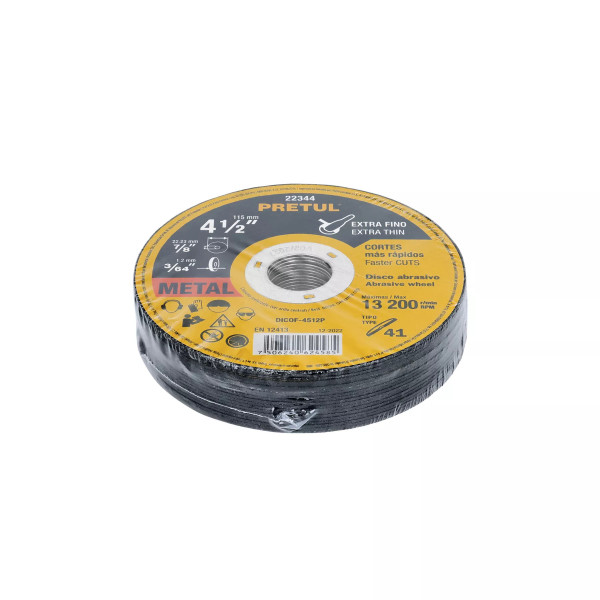 ‣ Disco Tipo 41 4-1/2" corte metal fino... | Pretul