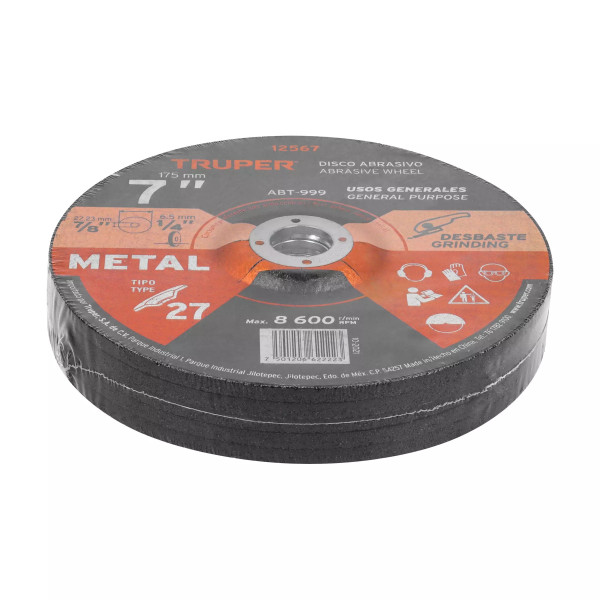 ‣ Disco Tipo 27 7" x 6.4 mm para metal... | Truper