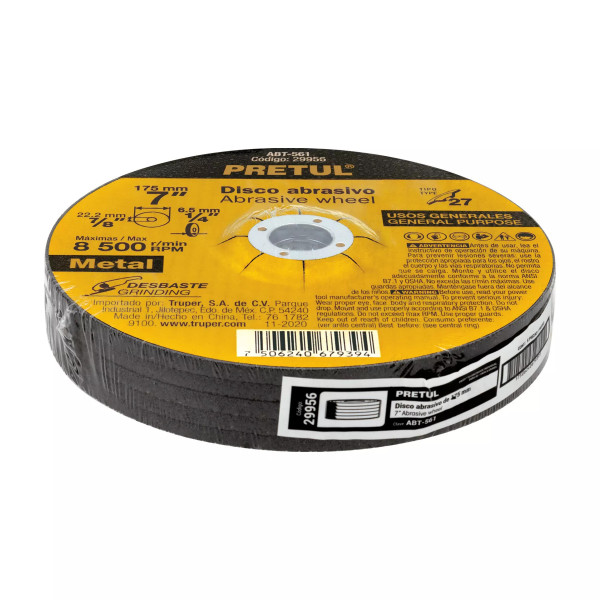‣ Disco Tipo 27 de 7" para metal, Pretul | Pretul