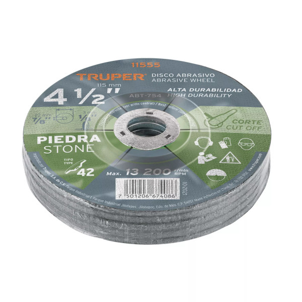 ‣ Disco Tipo 42 4-1/2" Corte Piedra... | Truper