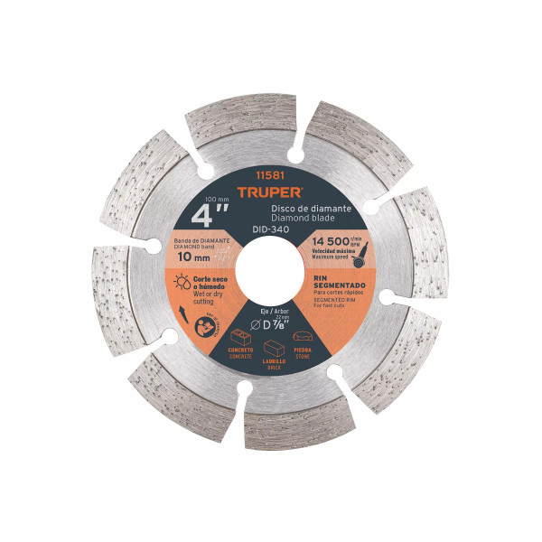 ‣ Disco de diamante 4" rin segmentado... | Truper