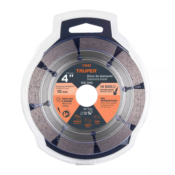 ‣ Disco de diamante 4" rin segmentado... | Truper