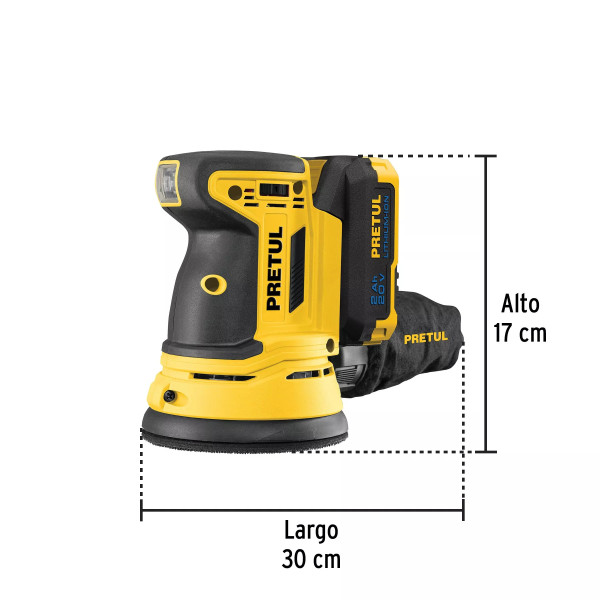 Lijadora Roto Orbital Inalámbrica 5"", 0.05 Hp, 20 V | Lijadoras