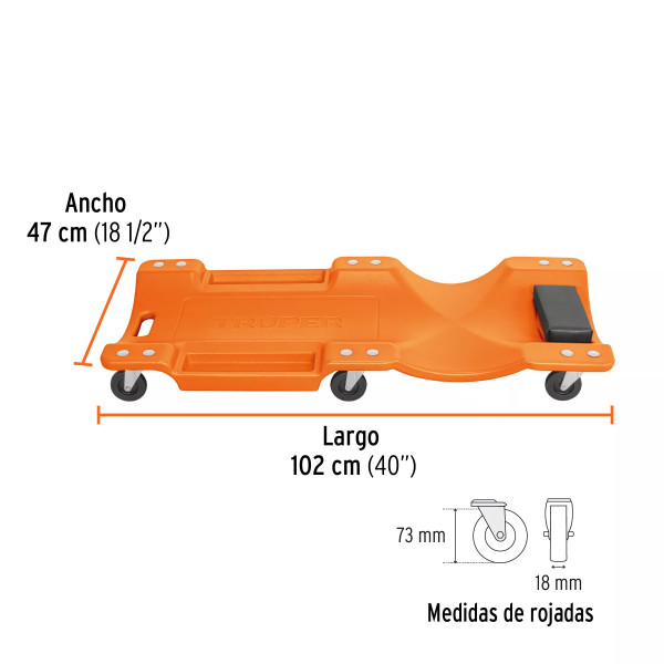 ‣ Cama de plástico 40" mecánico... | Truper