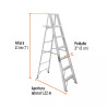 ‣ Escalera aluminio 6 peldaños... | Truper