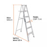 ‣ Escalera aluminio tipo III 5 peldaños... | Truper