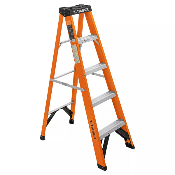 ‣ Escalera tijera 4 peldaños, fibra vidrio... | Truper