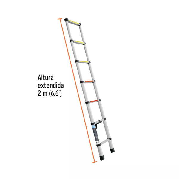 ‣ Escalera telescópica 7 peldaños, tipo II... | Truper
