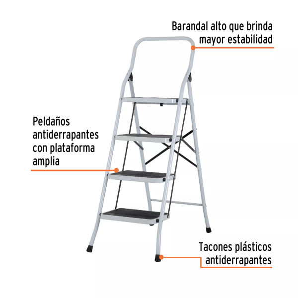 ‣ Escalera tubular plegable 4 peld... | Pretul