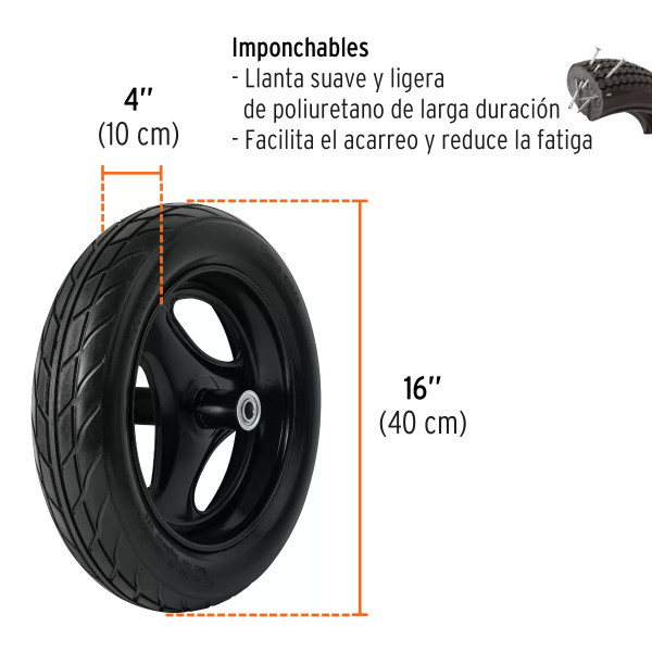 ‣ Carretilla plástica 6 ft Imponchable... | Truper