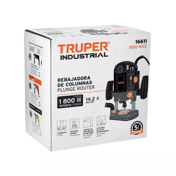 Router 1800 W 2-1/2 Hp, Industrial, Truper | Routers