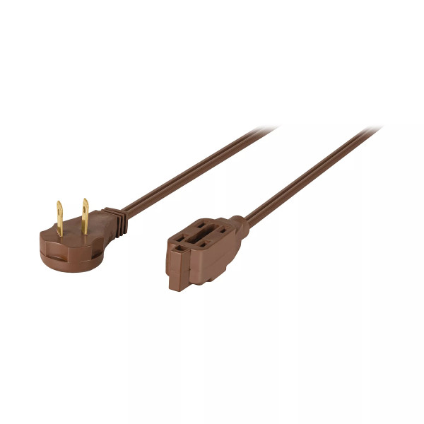 ‣ Extensión 4 m clavija plana, café... | Volteck