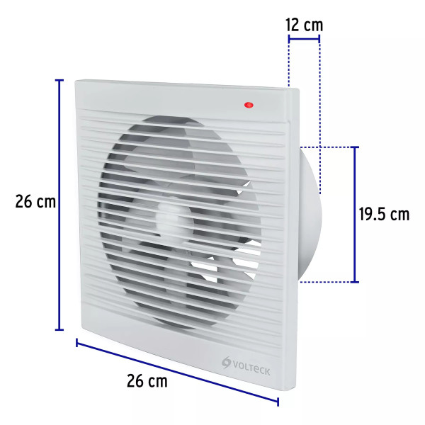 ‣ Extractor de aire 8", blanco VOLTECK | Volteck