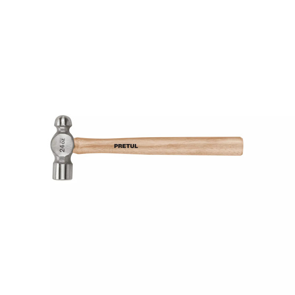 ‣ Martillo pulido bola 24 oz mango madera... | Pretul