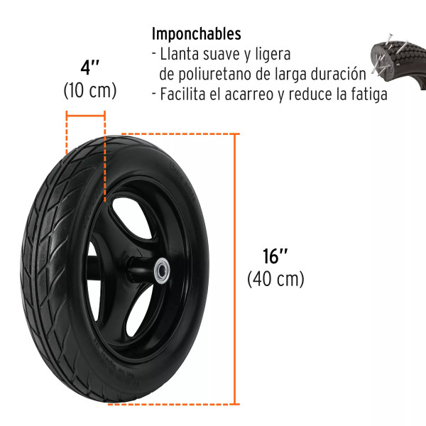 ‣ Carretilla Imponchable 4.75 ft3 Tubular... | Truper