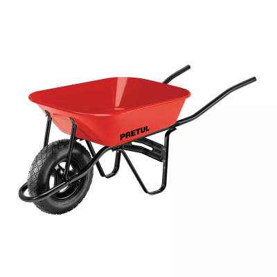 ‣ Carretilla 3.5 ft3 roja, angosta, neumática... | Pretul