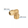 ‣ Codo terminal 90° latón 1/2 x 1/2" | Foset