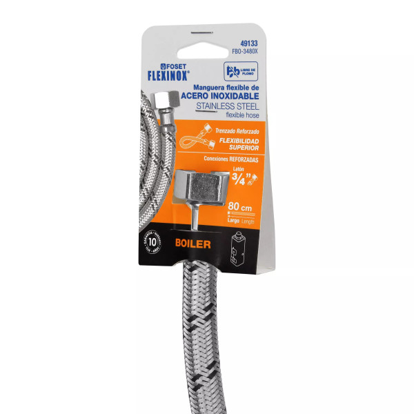 ‣ Manguera para boiler, acero inox 80 cm... | Foset