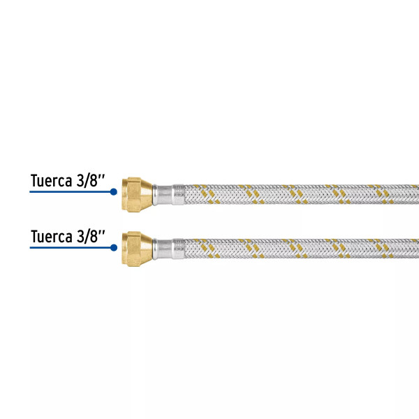 ‣ Manguera gas acero inox 3/8" flare 100 cm... | Foset