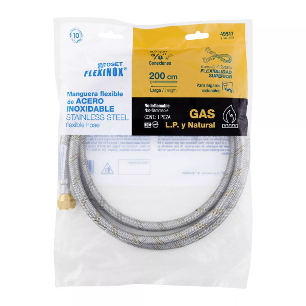 ‣ Manguera para gas, acero inox, 200 cm... | Foset