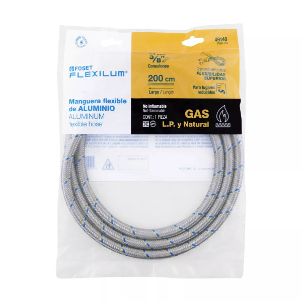 ‣ Manguera para gas 3/8" 200 cm... | Foset