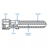 ‣ Manguera gas PVC amarilla 3/8" 5m | Foset