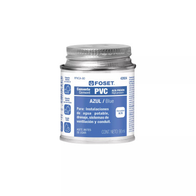 ‣ Cemento PVC Azul Alta Presión, 90ml FOSET | Foset