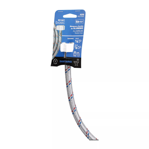 ‣ Manguera p/WC, aluminio, 35cm, Basic... | Foset