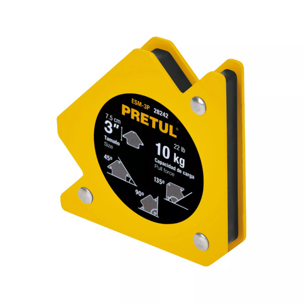 ‣ Escuadra magnética 3" 10 kg p/soldar | Pretul