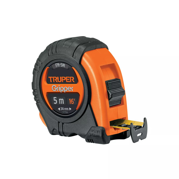 Flexómetro Gripper Contra Impactos 5 M Cinta 19 Mm, Truper | Flexómetros / Cintas Metricas Ferreterias Ferretodo