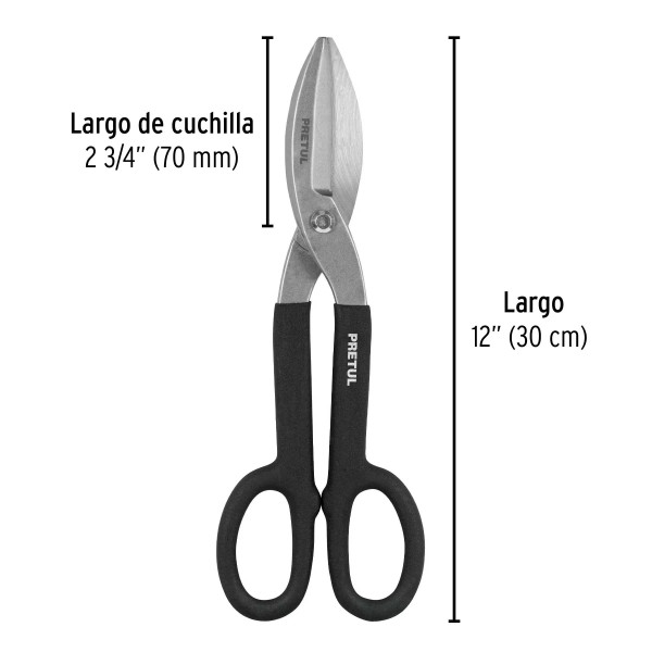 ‣ Tijera para hojalatero 12", Pretul | Pretul