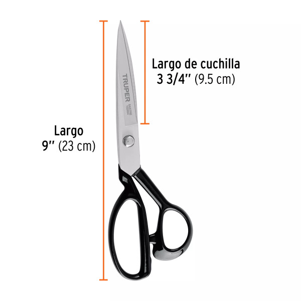 ‣ Tijera 9" para sastre TRUPER | Truper