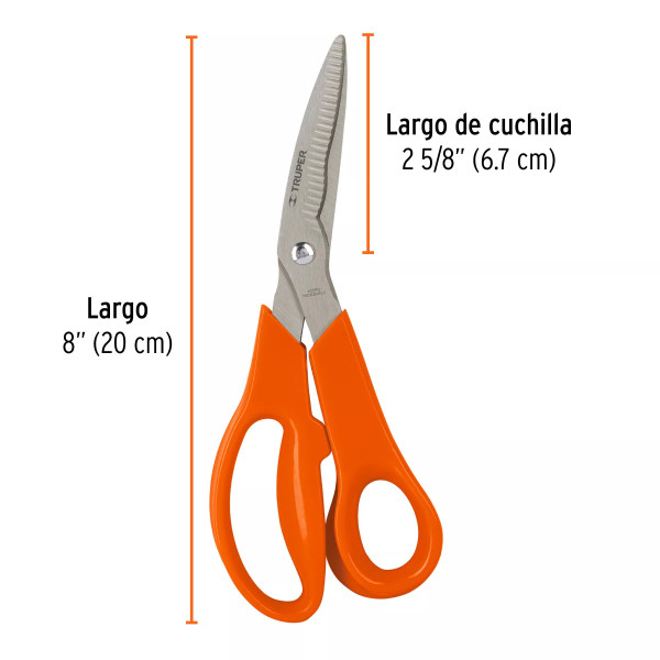 ‣ Tijera 8" multiusos acero inox TRUPER... | Truper