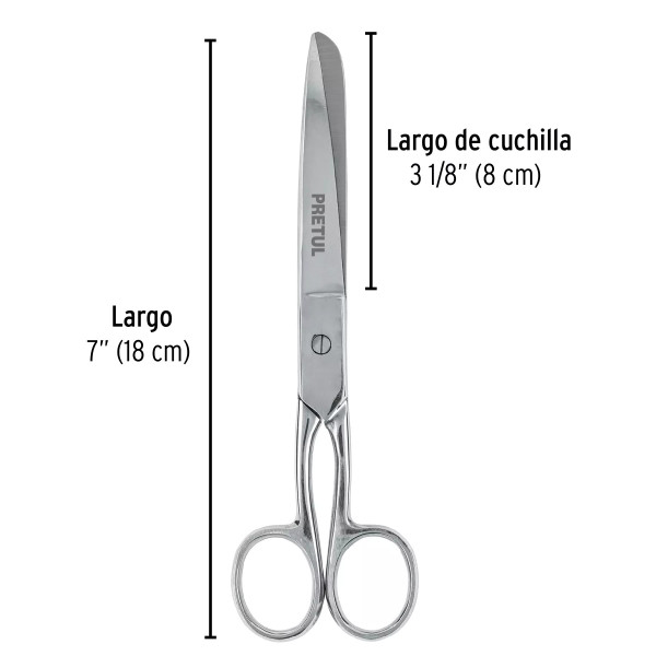 ‣ Tijera 7" acero inoxidable costu... | Pretul
