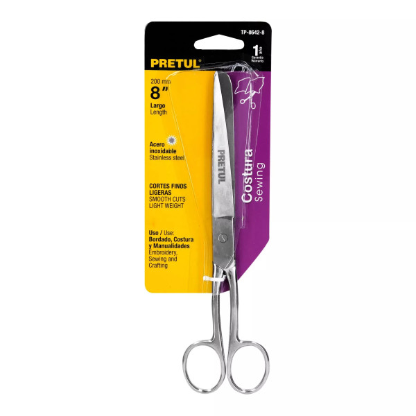 ‣ Tijera 8" acero inox. costura | Pretul