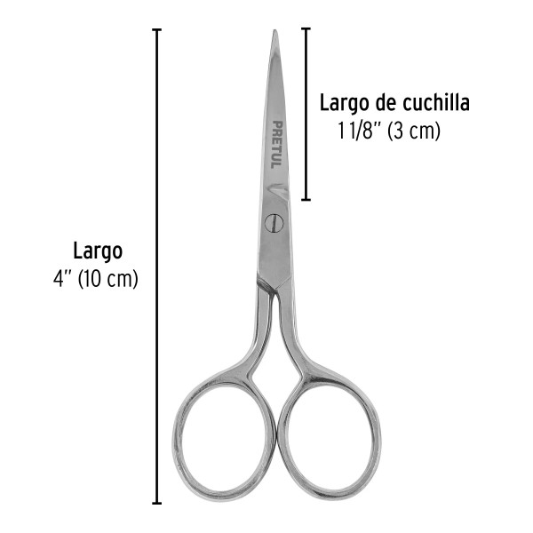 ‣ Tijera 4" de acero inox para bordar... | Pretul
