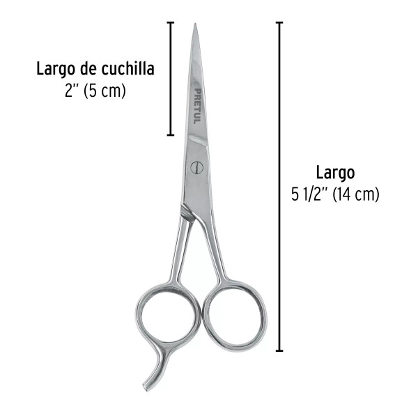 ‣ Tijera 5-1/2" inox para estilista... | Pretul