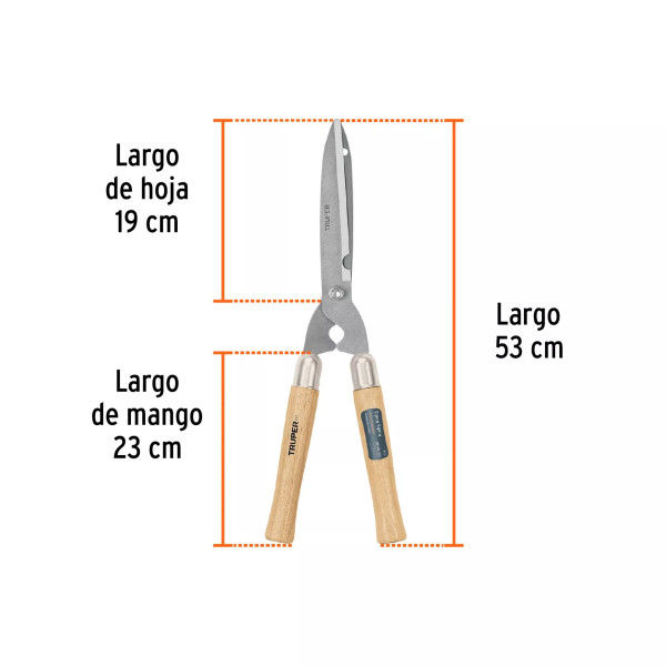 ‣ Tijera para poda 53 cm ligera, mango madera... | Truper