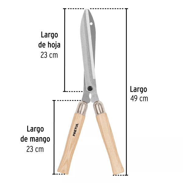 ‣ Tijera para poda 49 cm, mgos madera... | Pretul
