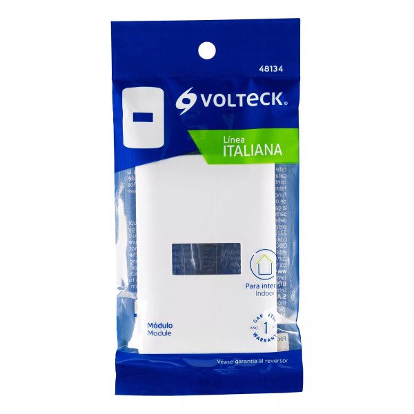 ‣ Placa 1 módulo ABS Italiana Blanco... | Volteck