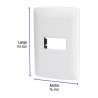 ‣ Placa 1 módulo ABS Italiana Blanco... | Volteck
