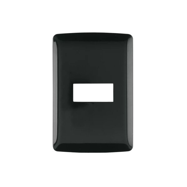 ‣ Placa 1 módulo Italiana negra... | Volteck