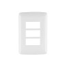 ‣ Placa 3 módulos ABS Italiana, blanco | Volteck